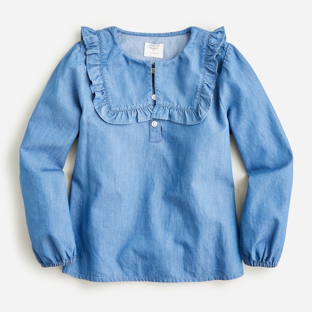 Crewcuts J.Crew Girls' chambray collared top